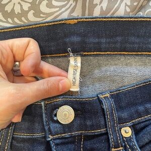 Rag & Bone Dark Blue High-Rise Skinny Jeans